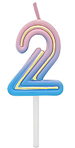 Kerze für die Torte - 2, Neon