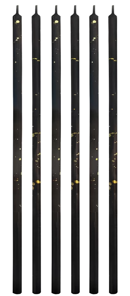 Kuchkerzen-Set - Milenium, schwarz, 6 Stück