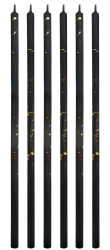 Kuchkerzen-Set - Milenium, schwarz, 6 Stück