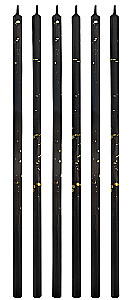 Kuchkerzen-Set - Milenium, schwarz, 6 Stück