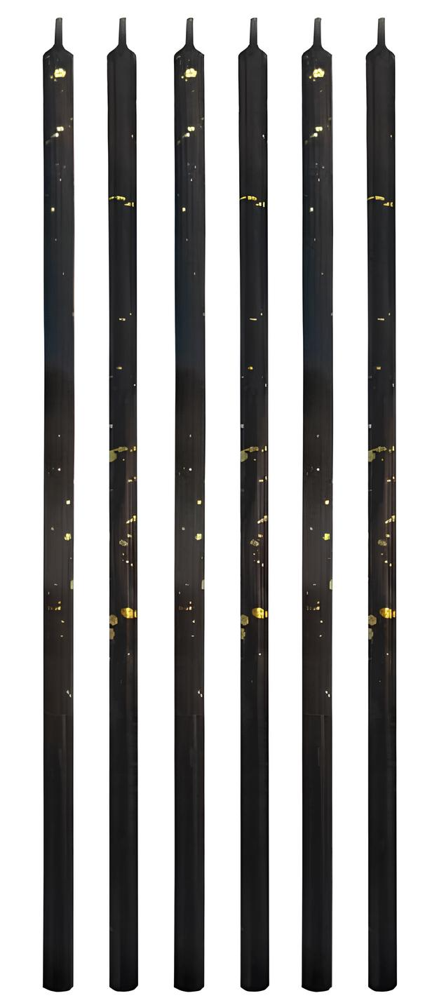 Zestaw świeczek do tortu - Milenium, czarne, 6 sztuk