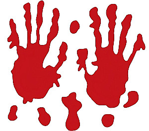 Window Sticker Set - Bloody Hands