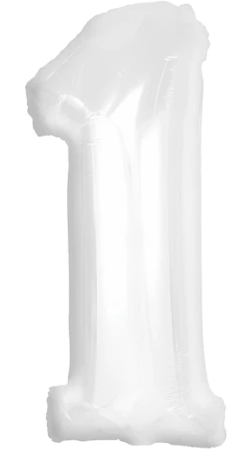 Fooliumbaloon - number 1, valge