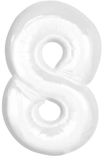 Foolium-kuul - number 8, valge