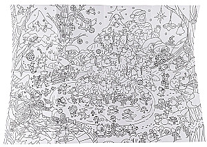 Winter in the Forest. Coloring Poster