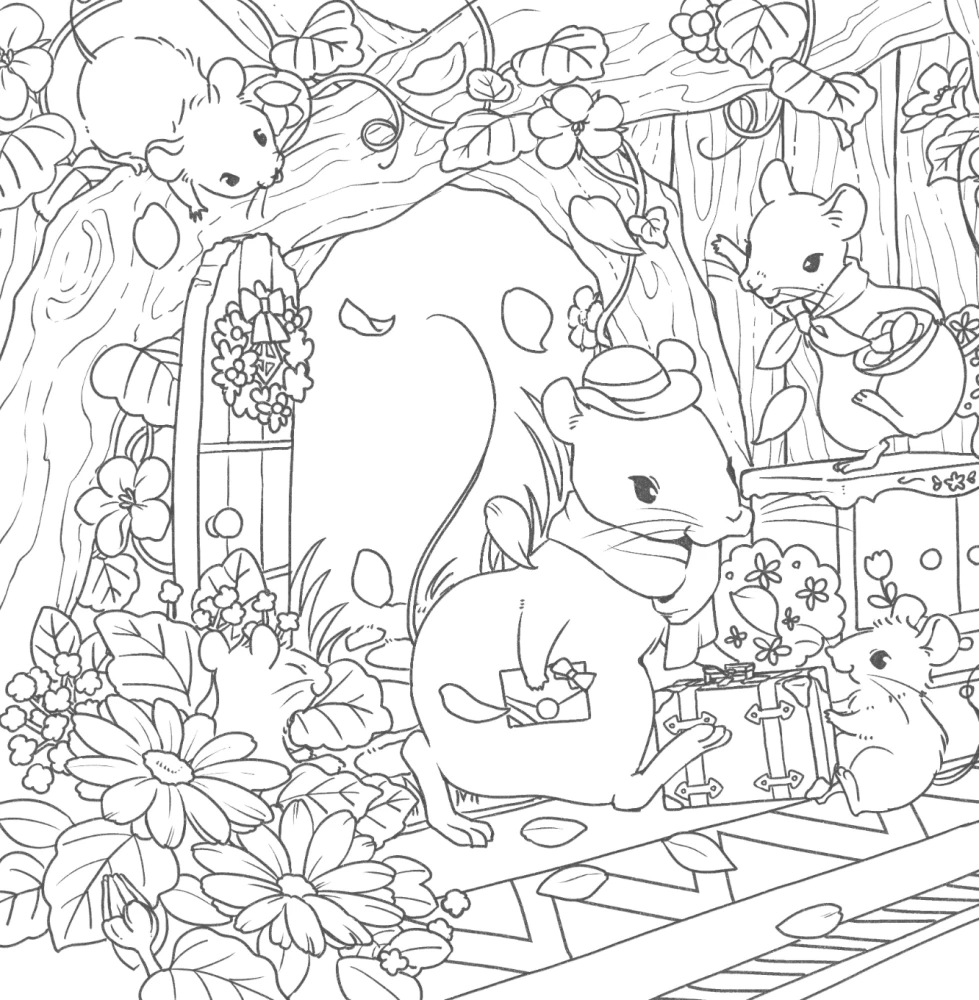 Fascinating Tales of Forest Creatures. Coloring the Adventures of Charming Fluffballs