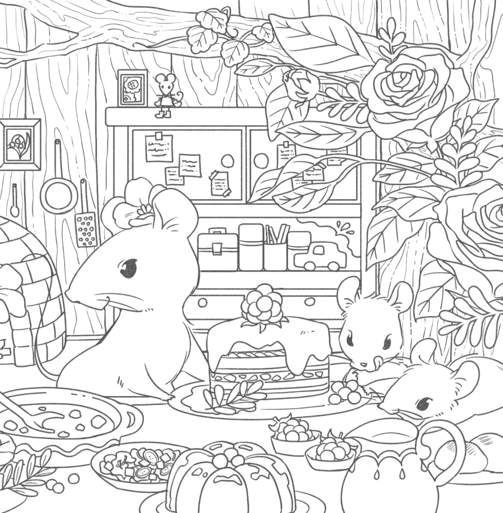 Fascinating Tales of Forest Creatures. Coloring the Adventures of Charming Fluffballs