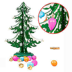 New Year set - Wooden Christmas tree with toys