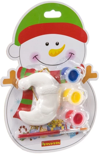 Radošais komplekts - Ziemassvētku rotājumi. Sniegavīrs uz kartes