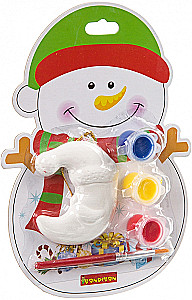 Radošais komplekts - Ziemassvētku rotājumi. Sniegavīrs uz kartes