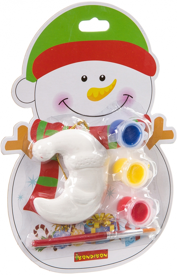 Creative Set - Christmas Ornaments. Snowman on the Map