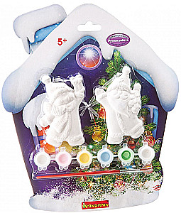 Creative Set - Christmas Ornaments. Snowman and Santa Claus