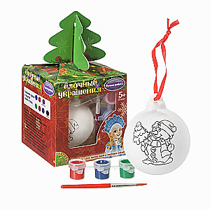 Craft Set - Christmas Ornaments. Ball with Snowman