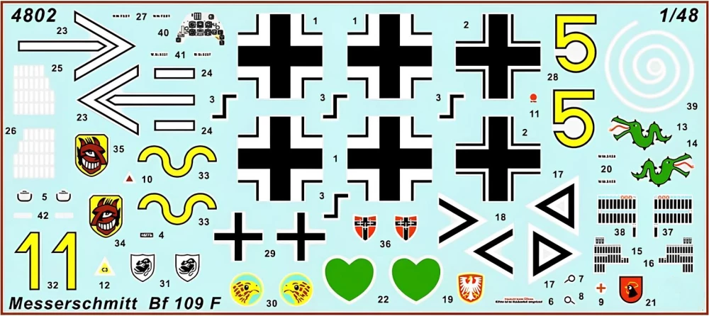 Flugzeug Messerschmitt BF-109. Geschenkset