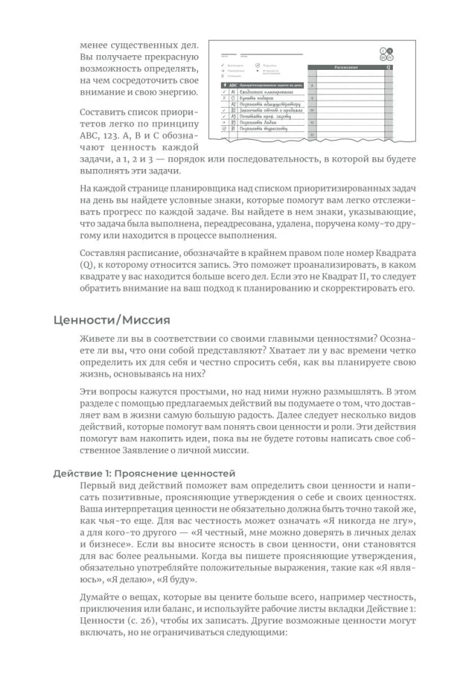 Daily Planner. Stephen Covey's Method