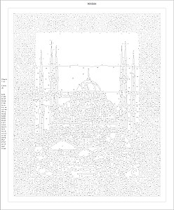 Gemälde nach Zahlen - Blaue Moschee. Istanbul (26 Farben)