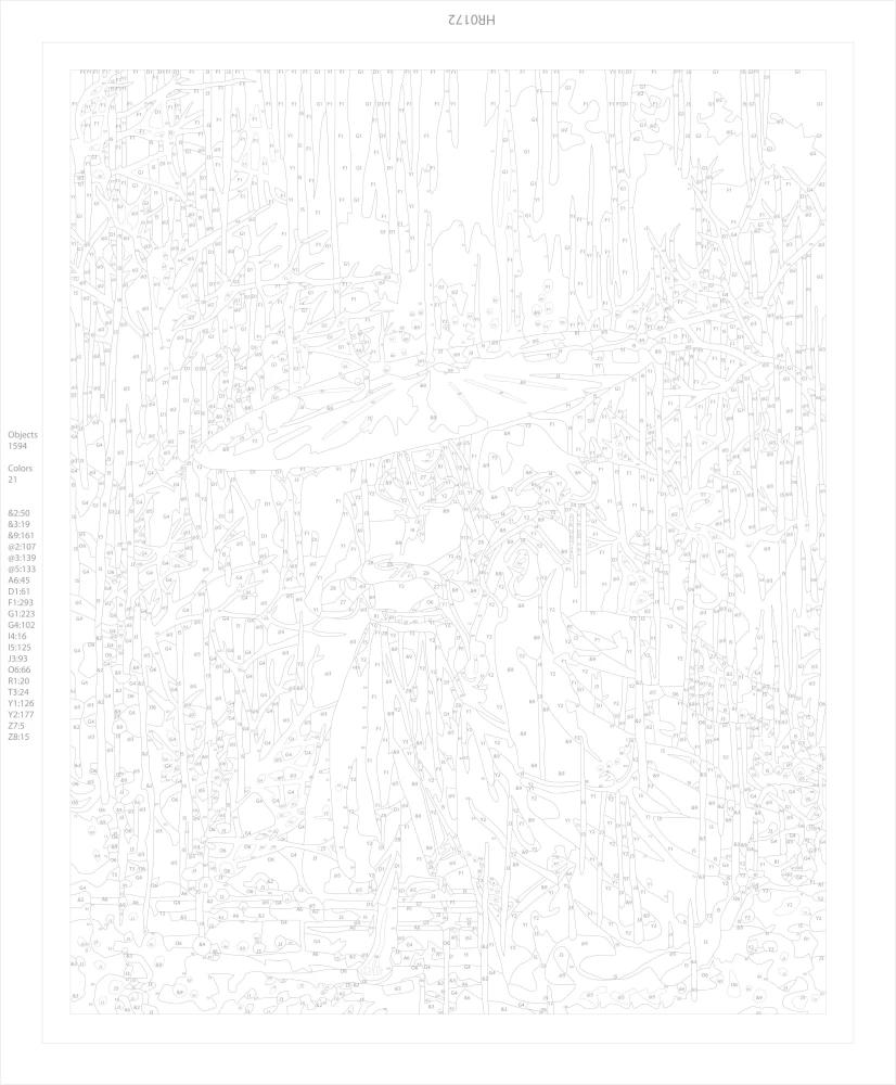 Bild nach Zahlen - Herrscher des Regens (21 Farben)