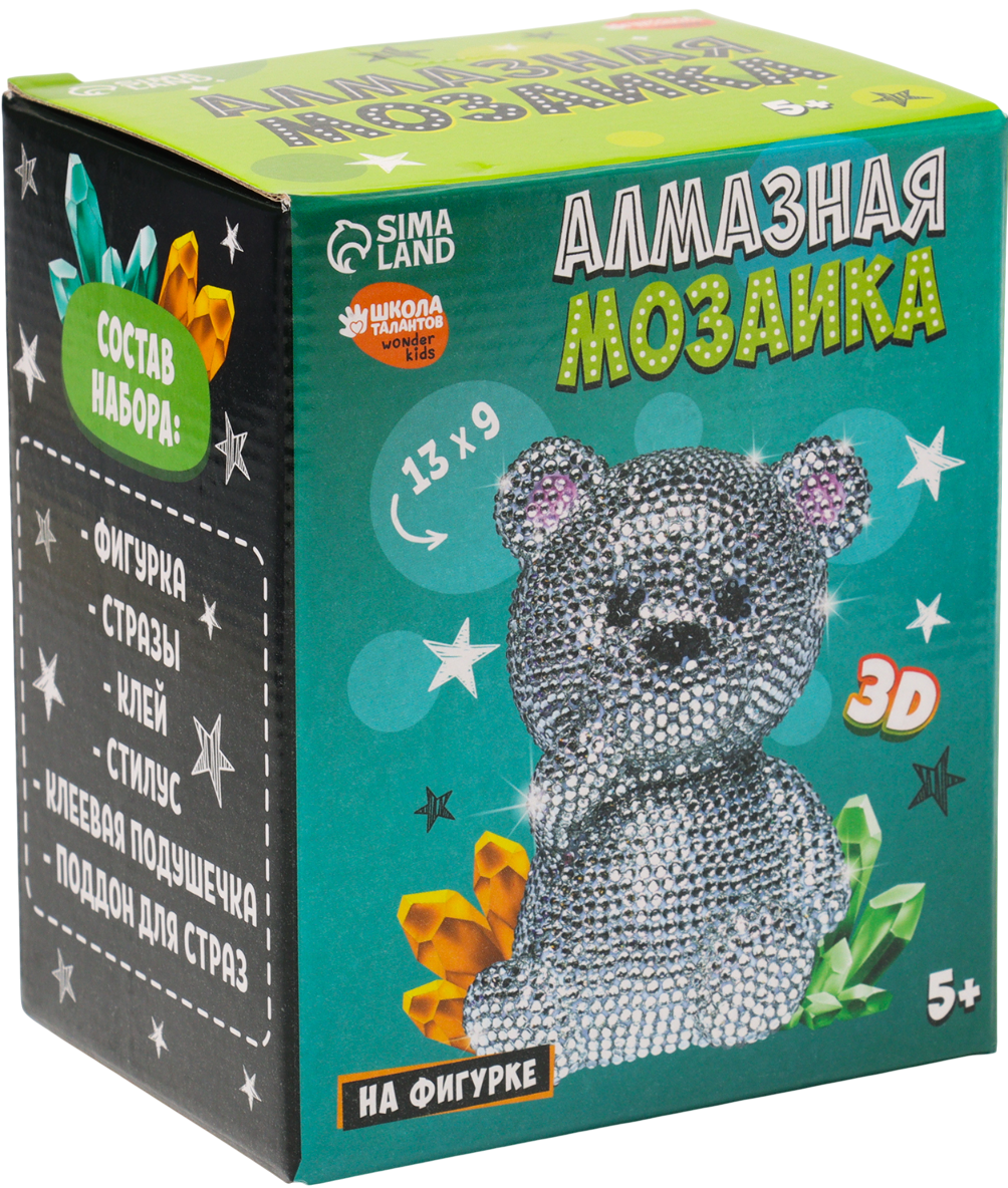 Diamantmosaik auf der Figur - Süßer Bär