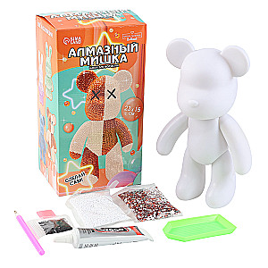 Diamantmalerei auf Figur - Bär, beige braun