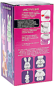 Diamantmosaik auf Figur - Hase, rosa