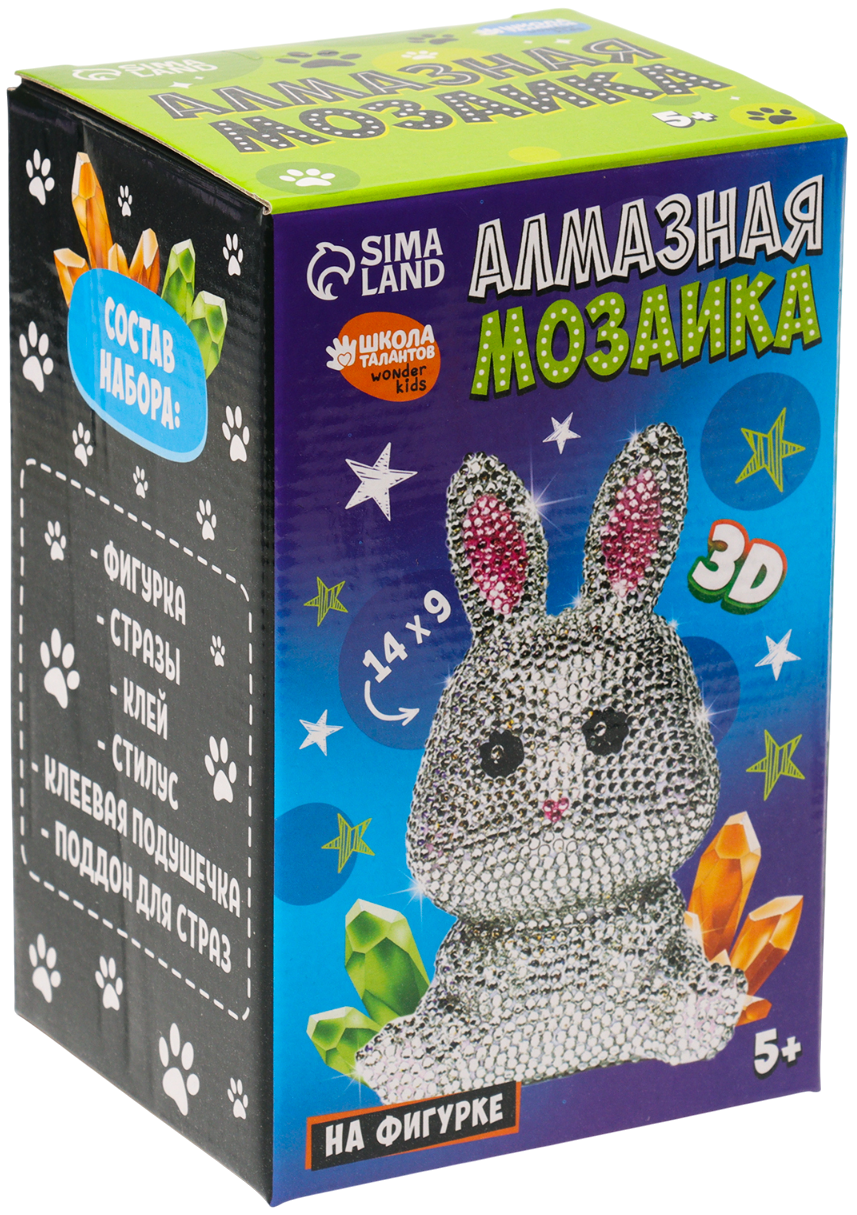 Diamantmosaik auf Figur - Süßes Häschen