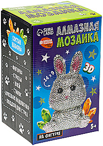 Алмазная мозаика на фигурке - Милый зайчик