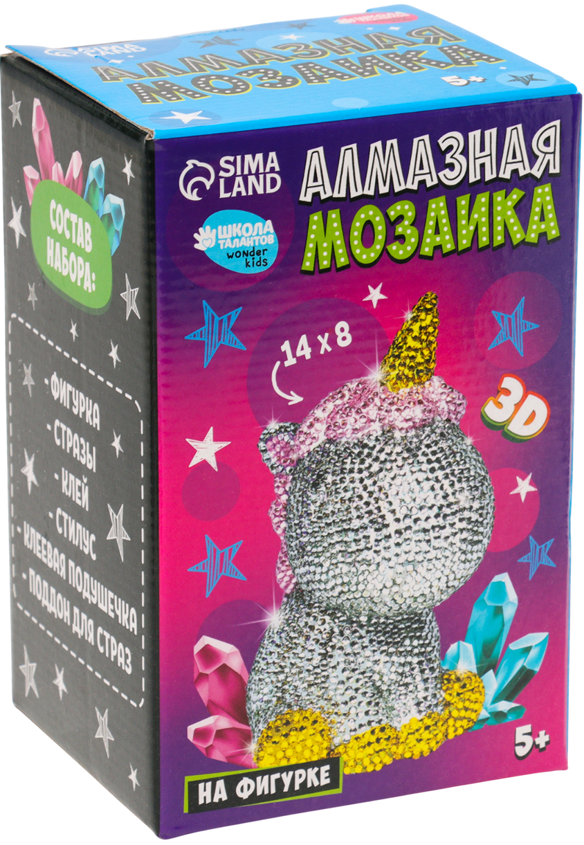 Diamantmosaik auf Figur - Verzauberter Einhorn