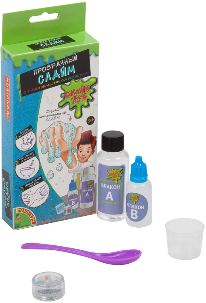 Francuskie eksperymenty. Przezroczysty slime z tęczowymi patyczkami