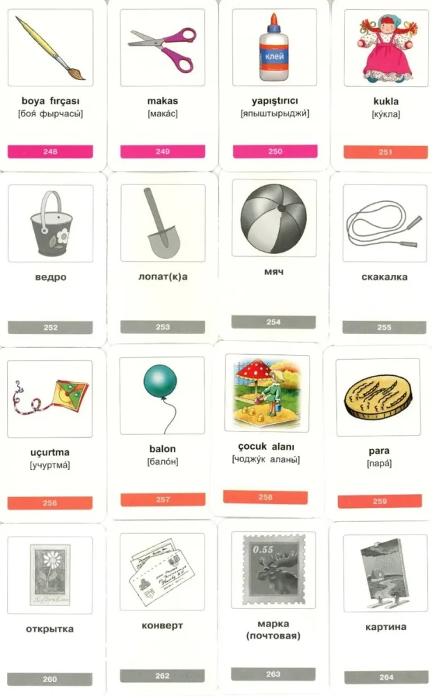 Tematyczne karty. Moje pierwsze tureckie słowa. 333 karty do zapamiętania