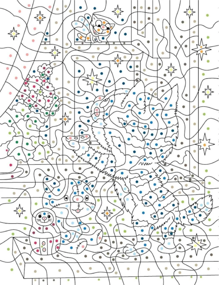 Aastaajad. Numbrite järgi värviraamat