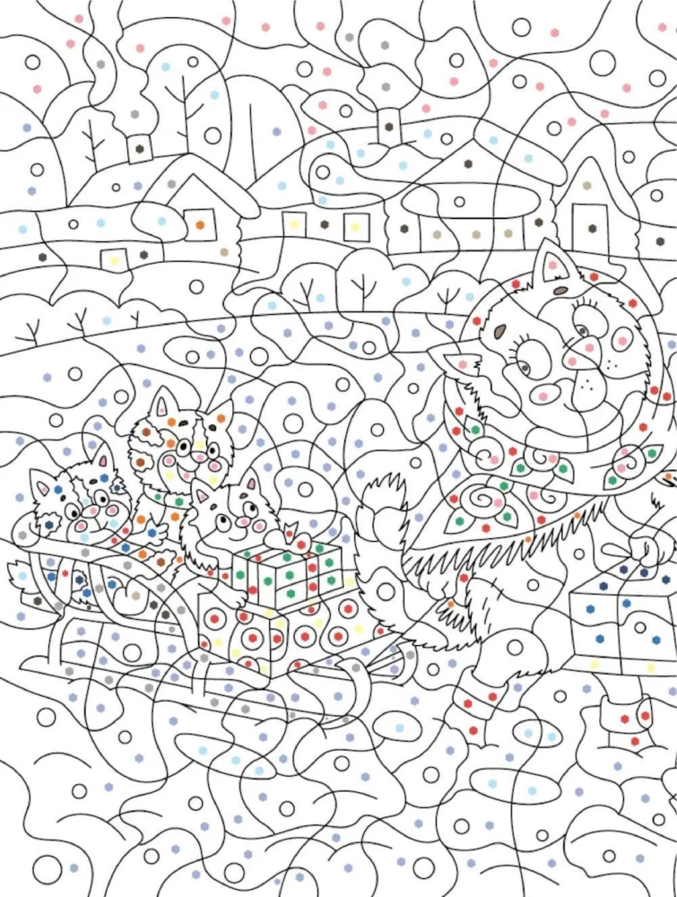 Aastaajad. Numbrite järgi värviraamat