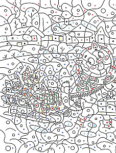 Aastaajad. Numbrite järgi värviraamat