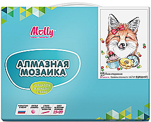 Алмазная мозаика - Лиса-сладкоежка (22 цвета)