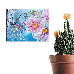 Painting by numbers - Flowers and Butterflies (16 colors)