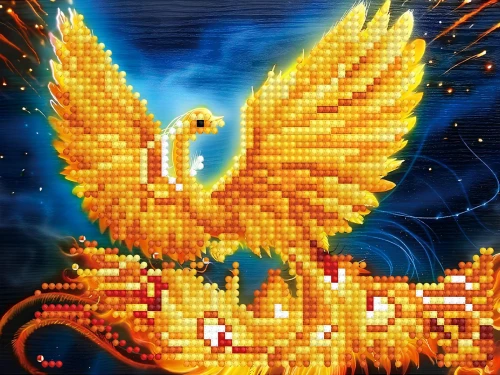 Алмазная мозаика - Жар птица
