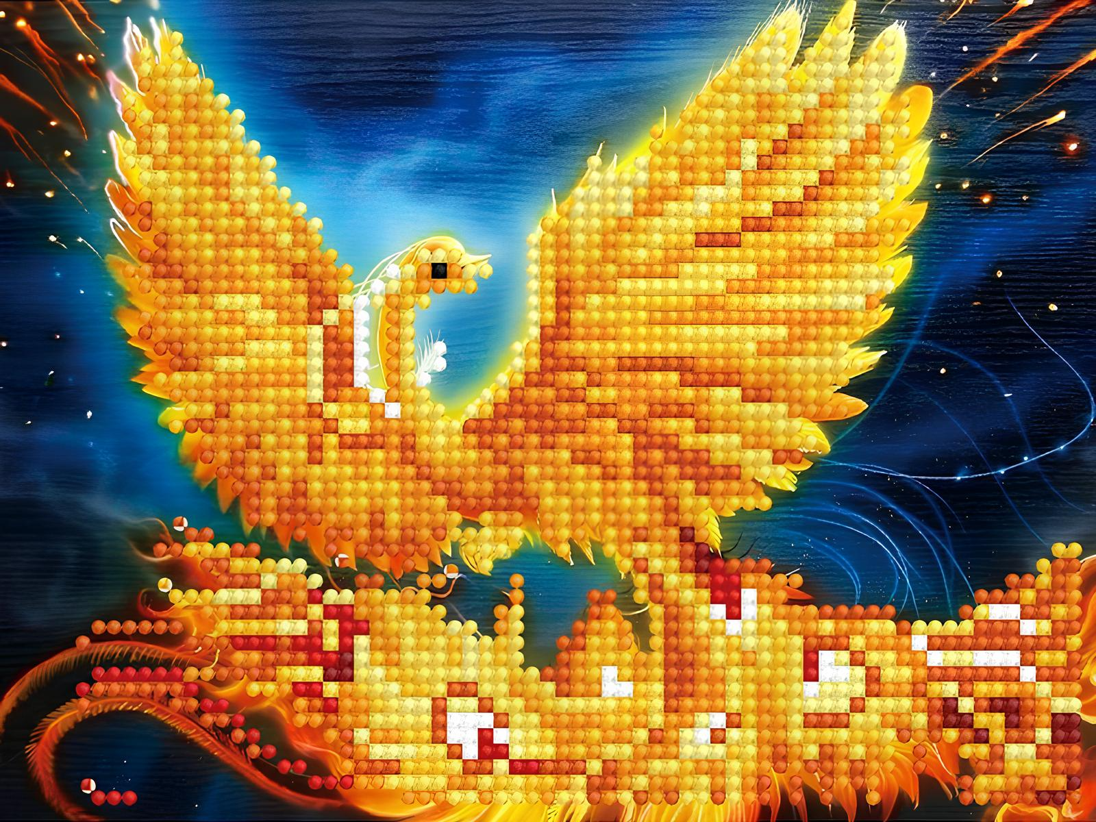 Diamantmosaik - Feuervogel