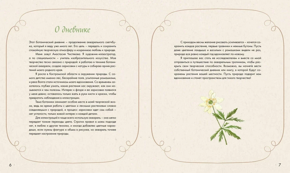 Watercolor Forest. Botanical Diary for Nature and Watercolor Lovers