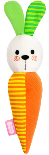 Plüschspielzeug mit Quietscher - Hase Karotte