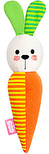 Мягкая игрушка-пищалка - Зайка Морковка