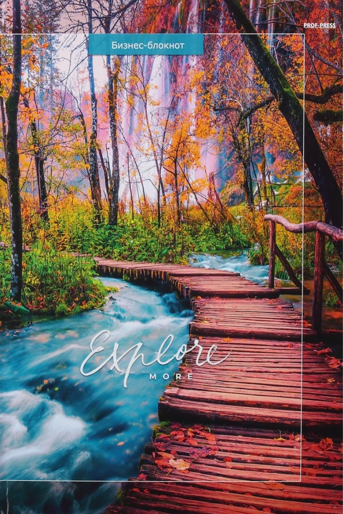 Business Notepad - Bridge in the Forest, 80 Sheets, Graph Paper