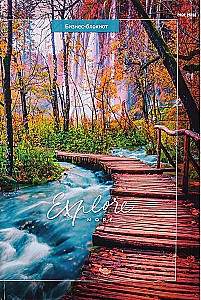 Business Notepad - Bridge in the Forest, 80 Sheets, Graph Paper