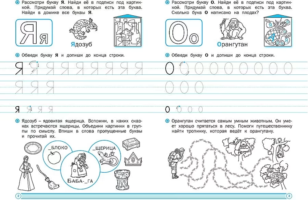 Copybooks in Line. Printed Letters. Developmental Tasks