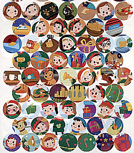 Wimmelbook with Stickers. Magical New Year