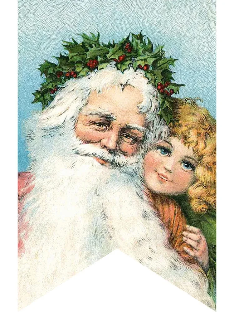 Wunder in der Christnacht. Set von Weihnachtsfähnchen