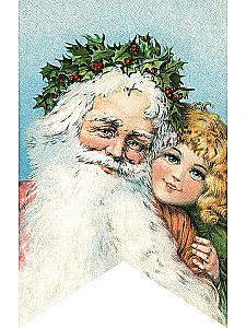 Wunder in der Christnacht. Set von Weihnachtsfähnchen