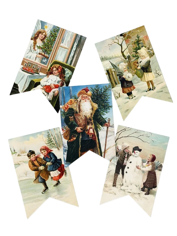 Brīnumi Ziemassvētku naktī. Jaunā gada karogu komplekts