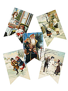 Brīnumi Ziemassvētku naktī. Jaunā gada karogu komplekts