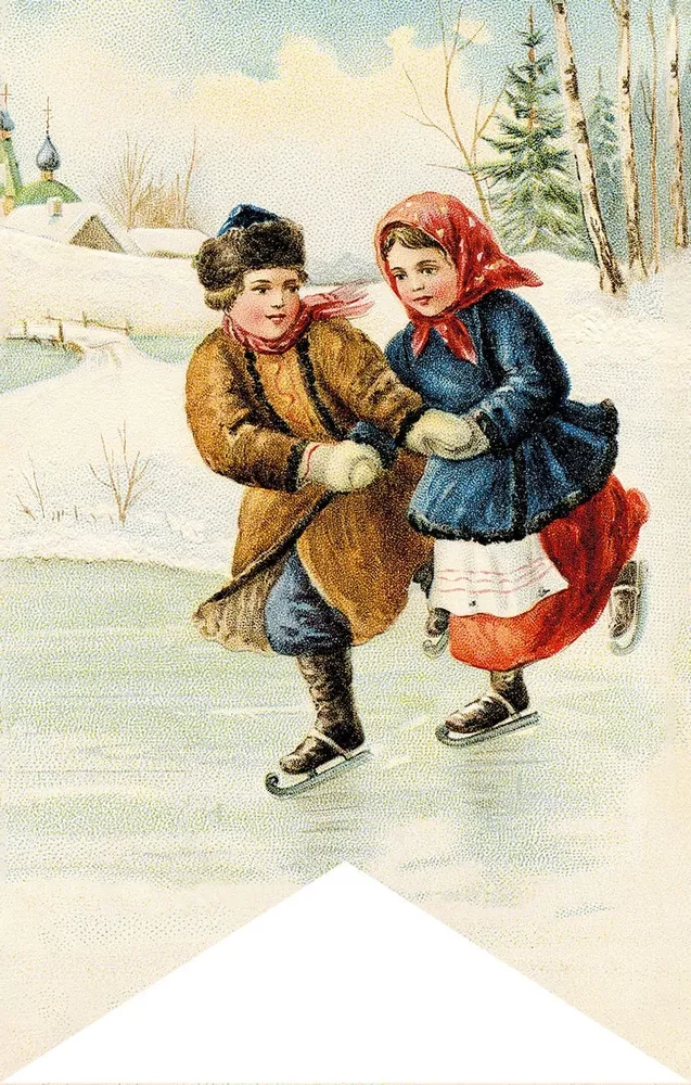 Brīnumi Ziemassvētku naktī. Jaunā gada karogu komplekts