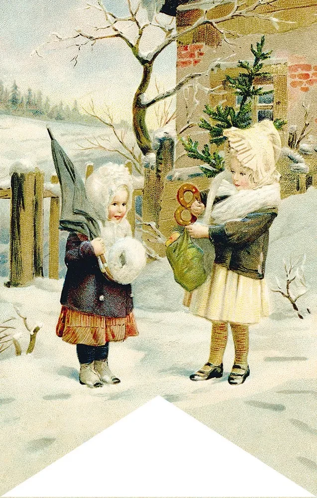 Brīnumi Ziemassvētku naktī. Jaunā gada karogu komplekts