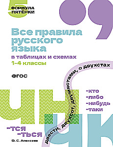 All the Rules of the Russian Language in Tables and Diagrams. Grades 1-4